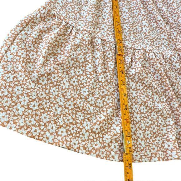 Blu Pepper Sleeveless V-Neck Orange Pattern Airy Babydoll Dress. Medium. NWOT. - Picture 5 of 7